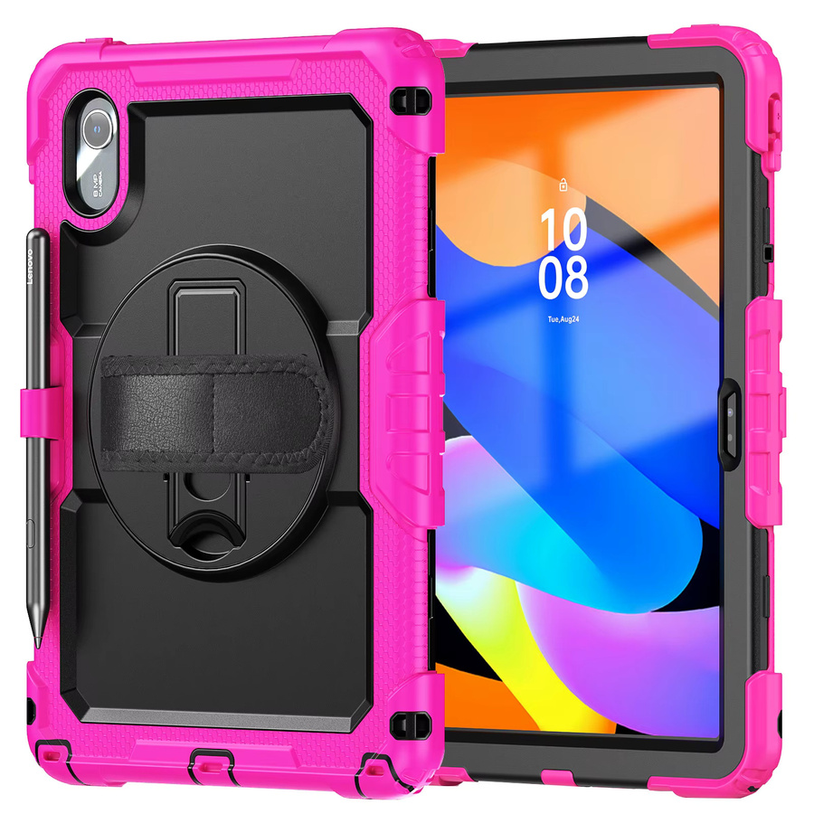 Robuste Tablet-Schutzhülle für Lenovo Idea Tab Xiaoxin Pad11 2025 2024 M11 TB330FU TB331FC K11 LTE mit Ständer und Schultergurt in Schwarz oder Pink - Bild 1
