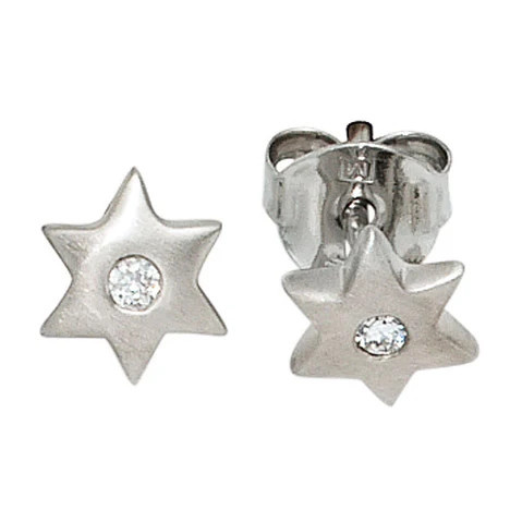 Colkid Kinder Ohrstecker Stern, 925 Silber, Zirkonia - Bild 1
