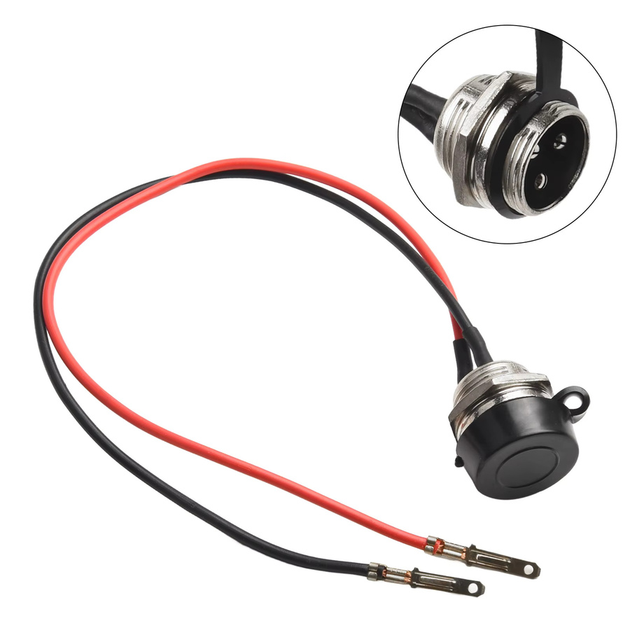 SPORTARC 3-PIN Ladeanschluss-Stromkabel mit wasserdichter Kappe in Schwarz für ATV, Roller und E-Bike - Bild 2