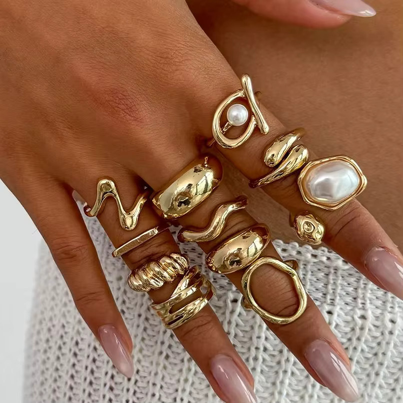 Ingemark Ringe Set, Perle, Metall, Damen - Bild 2