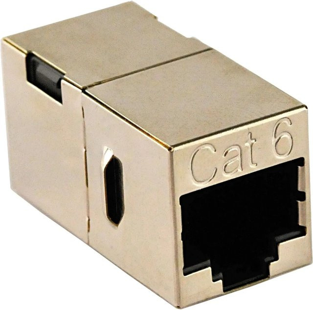 Schwaiger Netzwerkdoppelkupplung Cat 6 Ethernet/LAN in Silber - Bild 1