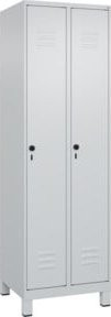C+P Spind Classic PLUS Garderobenschrank mit 2 Abteilen, Grau, H x B x T: 195 x 60 x 50 cm - Bild 1