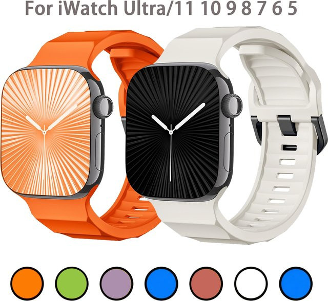 RWBANDS Uhrenarmband Silikon, Schwarz, Unisex - Bild 1