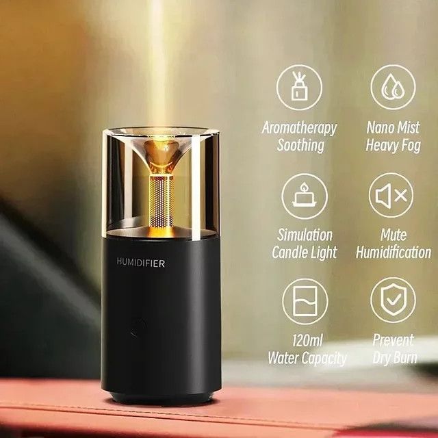 Mini-Aromatherapie-Diffusor Ultraschall-Vernebler mit USB-Anschluss für Auto und Haushalt, Weiß - Bild 1