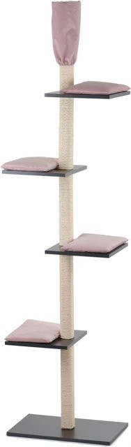 Katzenbaum Lexie von Silvio Design in Anthrazit und Rosa - Bild 1