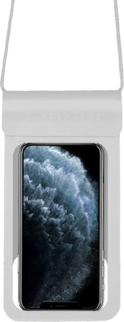 Techsuit TWC1 Universelle wasserdichte Handyhülle für Smartphones bis max. 6,8 Zoll in Silber - Bild 1