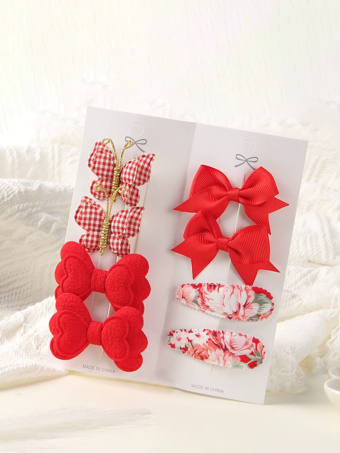 Cute Bows Haarschleifen und Haarspangen Set, 6 Stile, für Kinder - Bild 2