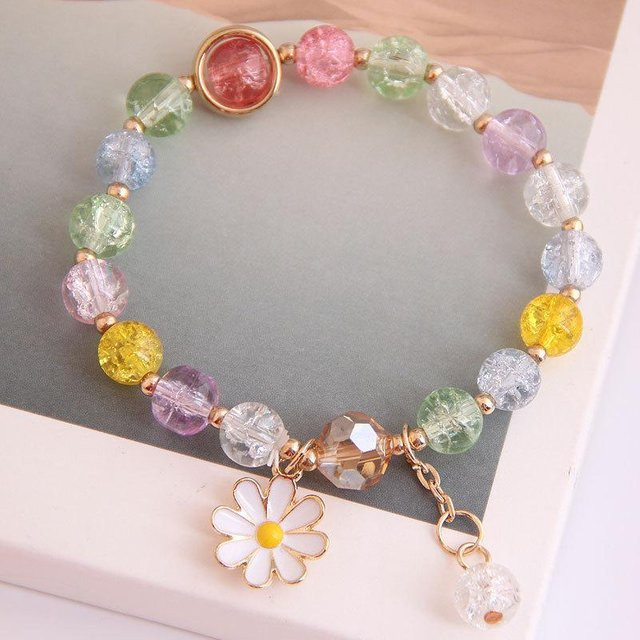 Xiaoxiangfeng Perlenarmband, Daisy Kristallperlen, Harz, bunt, Damen - Bild 1