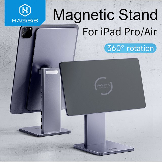 Hagibis faltbarer Magnetständer für iPad Pro und iPad Air mit integriertem USB-C-Hub - Bild 1