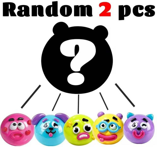DIY Kawaii Emoticons Hundegesicht Tausch Squishy Knetspielzeug, Bunter Ball - Bild 1