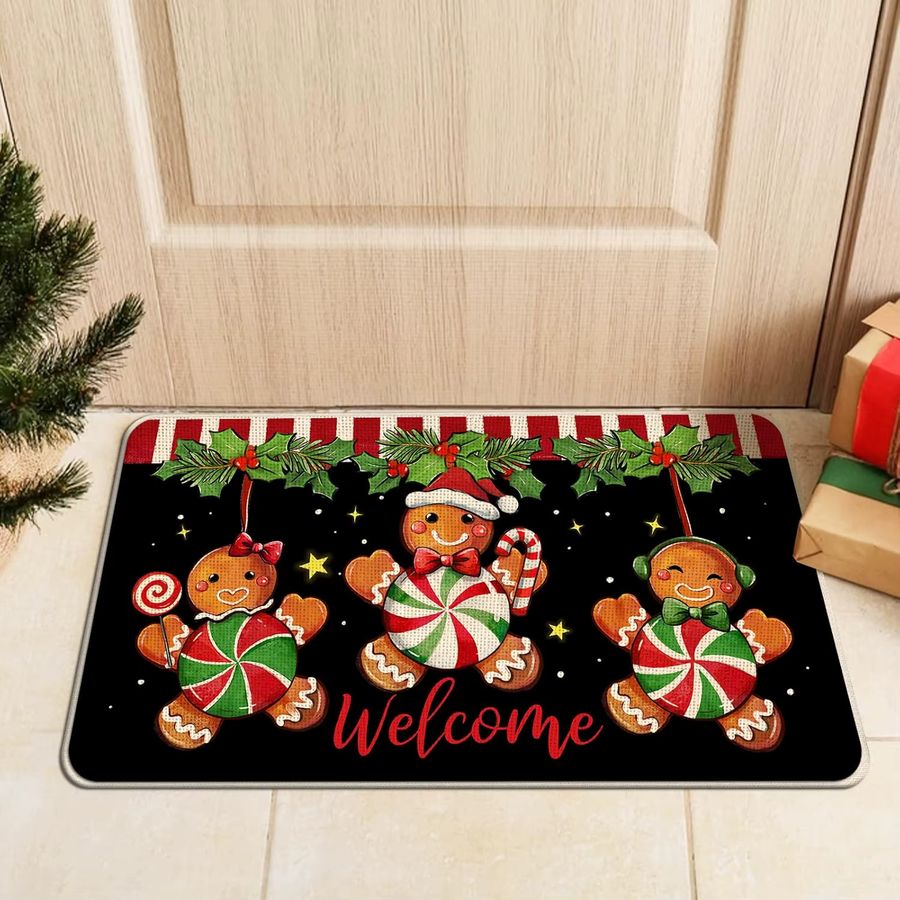 VIKAMA 2er-Set Weihnachts-Küchenteppich Multicolor als Willkommensmatte für Eingangsbereich, Balkon und Korridor - Bild 4
