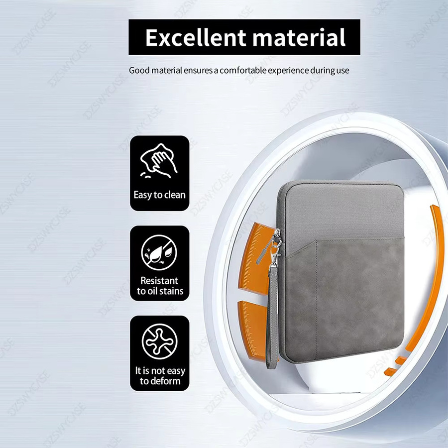 DZSWYCASE Tablet-Hülle Tragetasche für 7,9 bis 13 Zoll, Wasserabweisend, Farbe: Grau - Bild 3