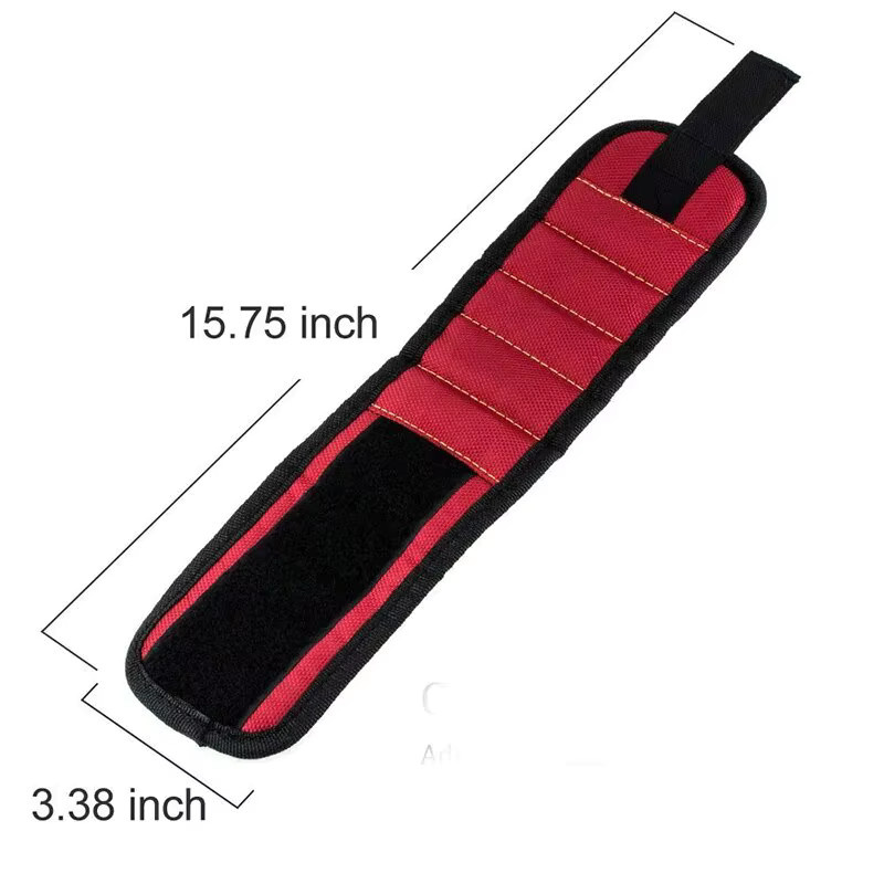 Magnetisches Armband von Ausum in Schwarz als Handgelenk-Werkzeughalter für Schrauben, Nägel und Bohrer mit starken Magneten - Bild 2