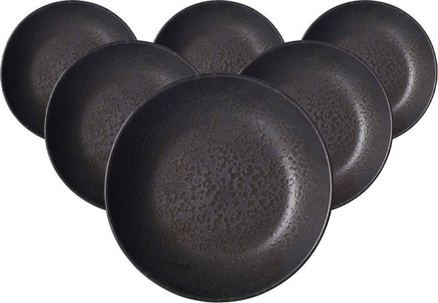 Ritzenhoff & Breker Suppenschale Kitwe aus Keramik in Schwarz, 6er Set, Durchmesser: 20 cm - Bild 1