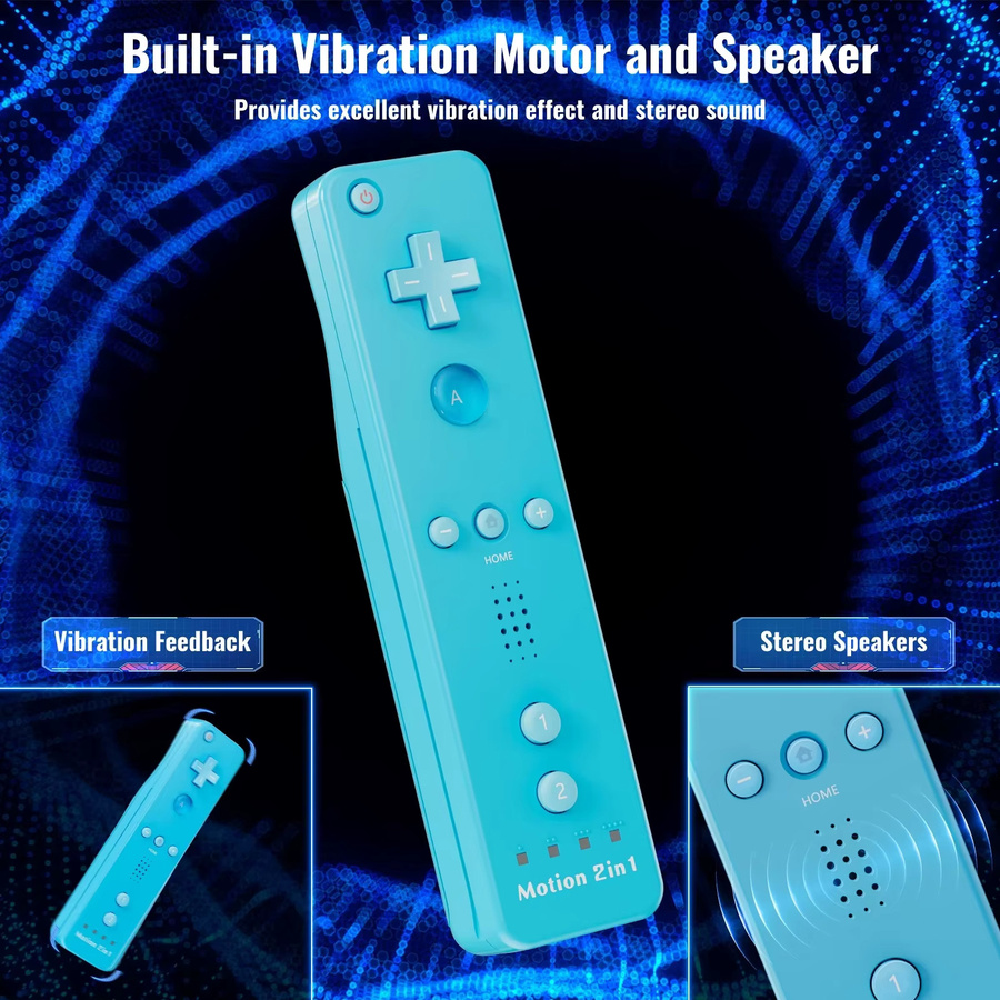 Bonadget Controller für Nintendo Wii und Wii U inklusive Silikonhülle und Trageriemen in Schwarz - Bild 4