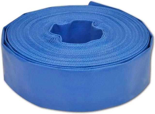 vidaXL Flachschlauch aus PVC in Blau, 25 m - Bild 1