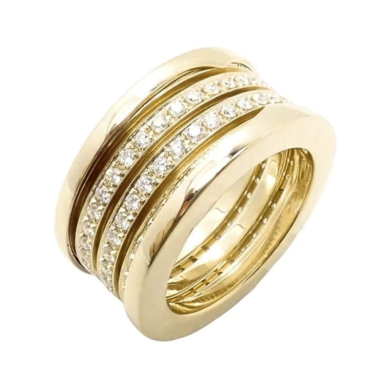 Huitan Ring, Zirkonia, Gold, Damen, Verlobung - Bild 2