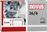 Novus Heftklammern 26/6 aus Stahl in Silber, 1000 Stück - Bild 1