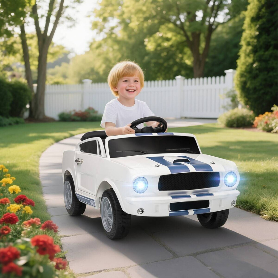AIYAPLAY Kinder Elektroauto Weiß mit Fernbedienung ab 3+ Jahre - Bild 4