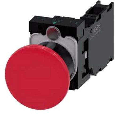 Siemens Pilzdrucktaster 3SU1100-1BA20-3FA0 in Rot aus Kunststoff - Bild 1