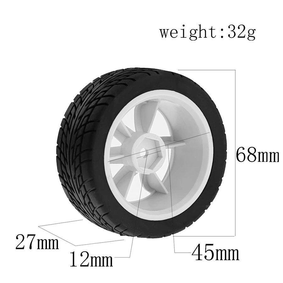 RS RC Rally Racing Wheels Reifen, Gummireifen, 12mm Sechskant - Bild 2