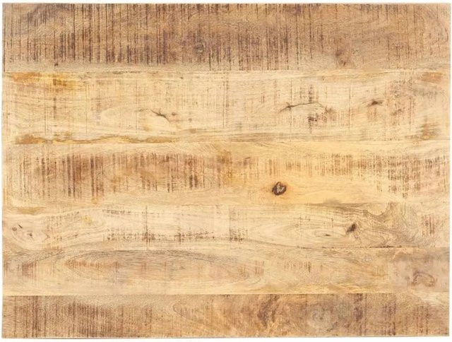 vidaXL Tischplatte aus Mango-Massivholz in Braun, B: 80 cm, T: 70 cm, Höhe: 1,5-1,6 cm - Bild 1