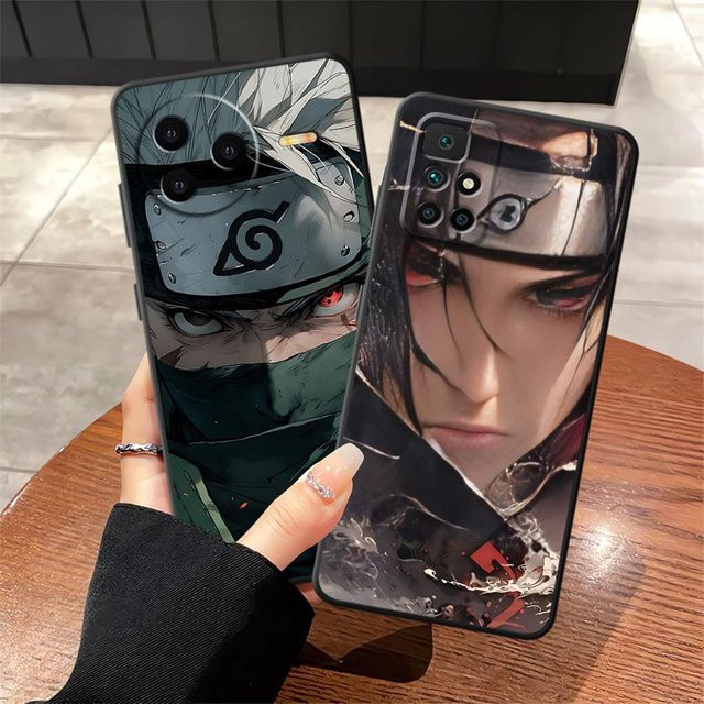 Schwarze weiche Handyhülle im Anime Naruto Design für Xiaomi Redmi A3 A4 9 A5 12C 13C K40 K80 Pro 14C A1 A2 Plus 10 - Bild 1