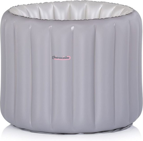Chipolino Babybadewanne Bubble Nest aufblasbar mit Sitz und Pumpe, grau