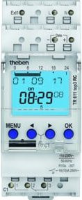 Theben Digitale Zeitschaltuhr top3 RC TR 611 mit Wochenprogramm in Weiß für die Hutschiene - Bild 1