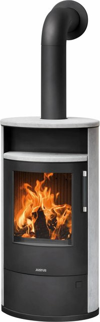 Justus Kaminofen Island 7 2.0 Speckstein in Schwarz/Grau mit 7 kW Leistung - Bild 1