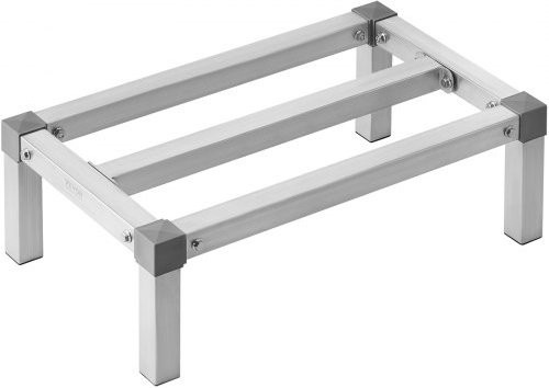 VEVOR Aluminium-Stauregal in Silber, kommerzielles Bodenregal für Lebensmittel mit 457 kg Tragkraft, B/T: 60,96 x 35,56 cm - Bild 1
