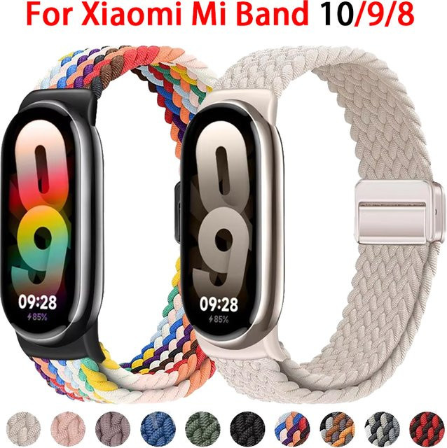Xiaomi Uhrenarmband Nylon, Schleife, Magnetisch, Bunt, Mi Band 10/9/8 - Bild 1