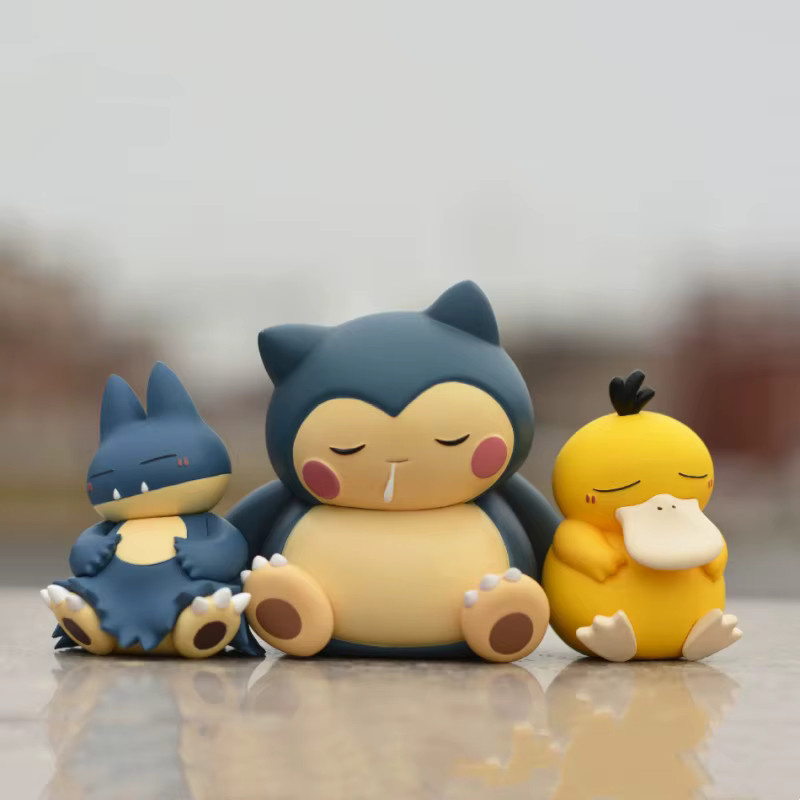 Potdemiel Pokémon Psyduck Snorlax Gonbe Schlafversion, Actionfigur, 6-7cm - Bild 2