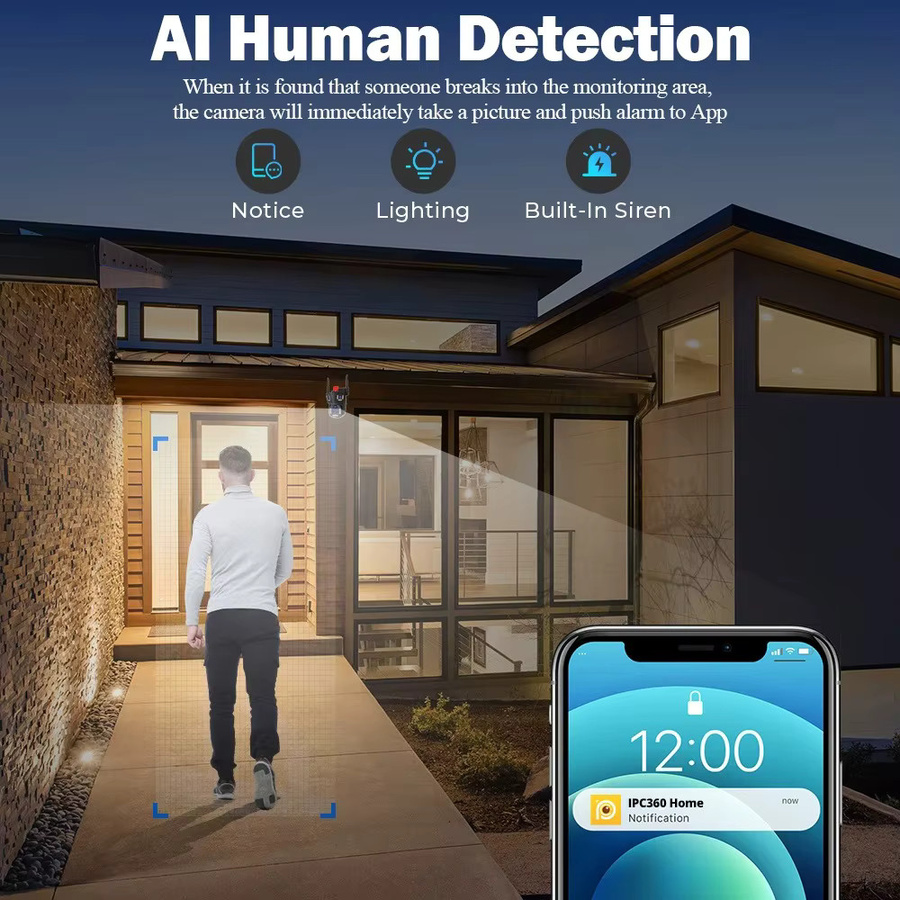 Overscam PTZ Outdoor Überwachungskamera mit 20 MP, 10K Auflösung, 20x Zoom, WiFi und Auto-Tracking für dein Smart Home - Bild 4
