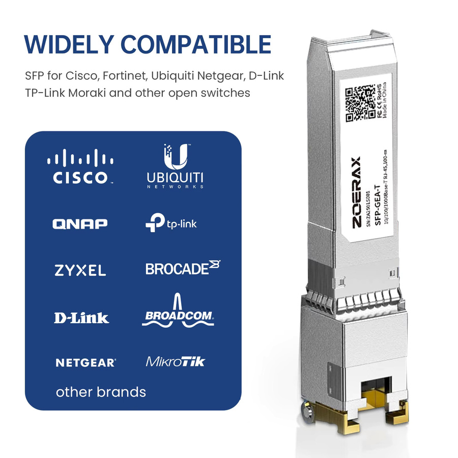 ZoeRax SFP+ Kupfermodul zu RJ45 Ethernet-Adapter CAT6a in Silber - Bild 6