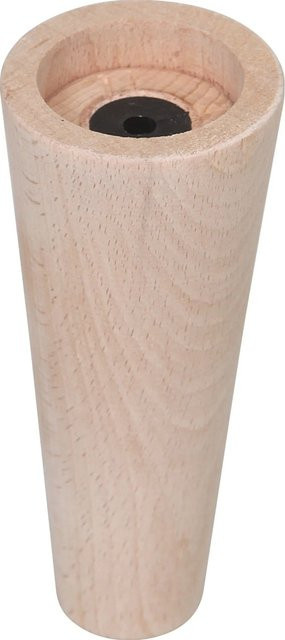 Möbelfuß Rund aus Buche von Dieda in Braun und Beige, Höhe: 130 mm, Durchmesser: 55 mm / 30 mm - Bild 1