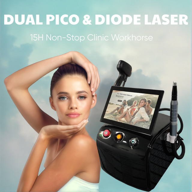 FODRK Diodenlaser-Haarentfernungs- & Tattooentfernungsgerät 2-in-1, Schwarz - Bild 1