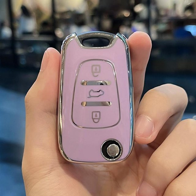 TPU Auto Schlüsselhülle Abdeckung für Hyundai Accent Elantra I20 I30 Ix20 Ix35 und Kia Sportage Rio 3 Soul Optima Ceed Pro K5 K2 Pride in Grau - Bild 1