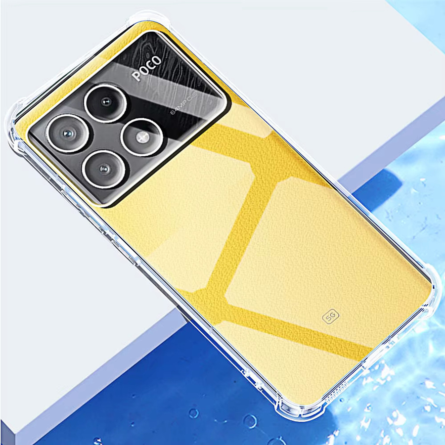 Stoßfeste Silikon Handyhülle für Xiaomi Poco X6 Pro 5G X5 X4 X3 Pro transparent mit NFC-Unterstützung - Bild 5