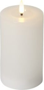 Star Trading LED-Wachskerze Weiß mit Flackereffekt, B/T/H: 7,5 x 7,5 x 15 cm - Bild 1