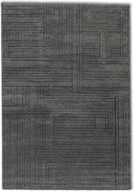 Schöner Wohnen Teppich Pure Design in Anthrazit mit geometrischem Muster, B/T: 160 x 230 cm - Bild 3