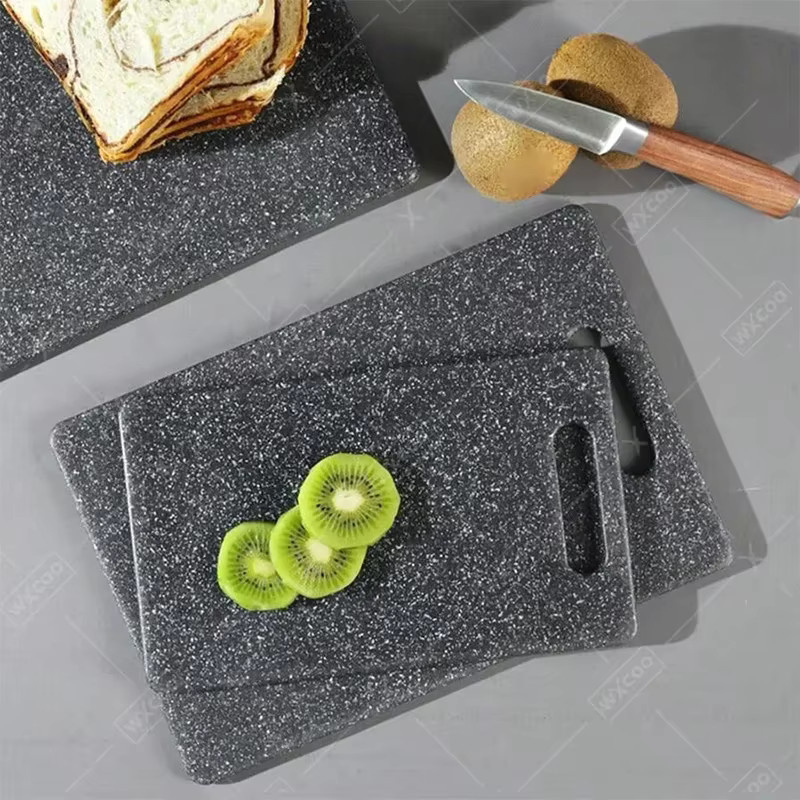 WXCOO Schneidebrett aus Kunststoff, rechteckiges und beidseitig verwendbares Küchenschneidebrett für Obst, Gemüse und Babynahrung - Bild 2