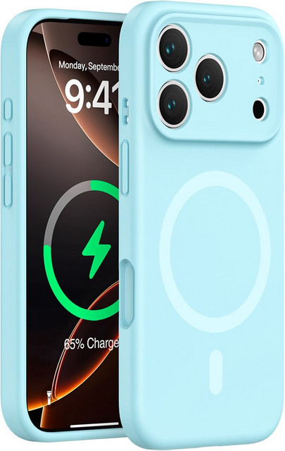 Apple MagSafe Flüssigsilikon Hülle für iPhone 17 Pro Max in Türkis - Bild 1