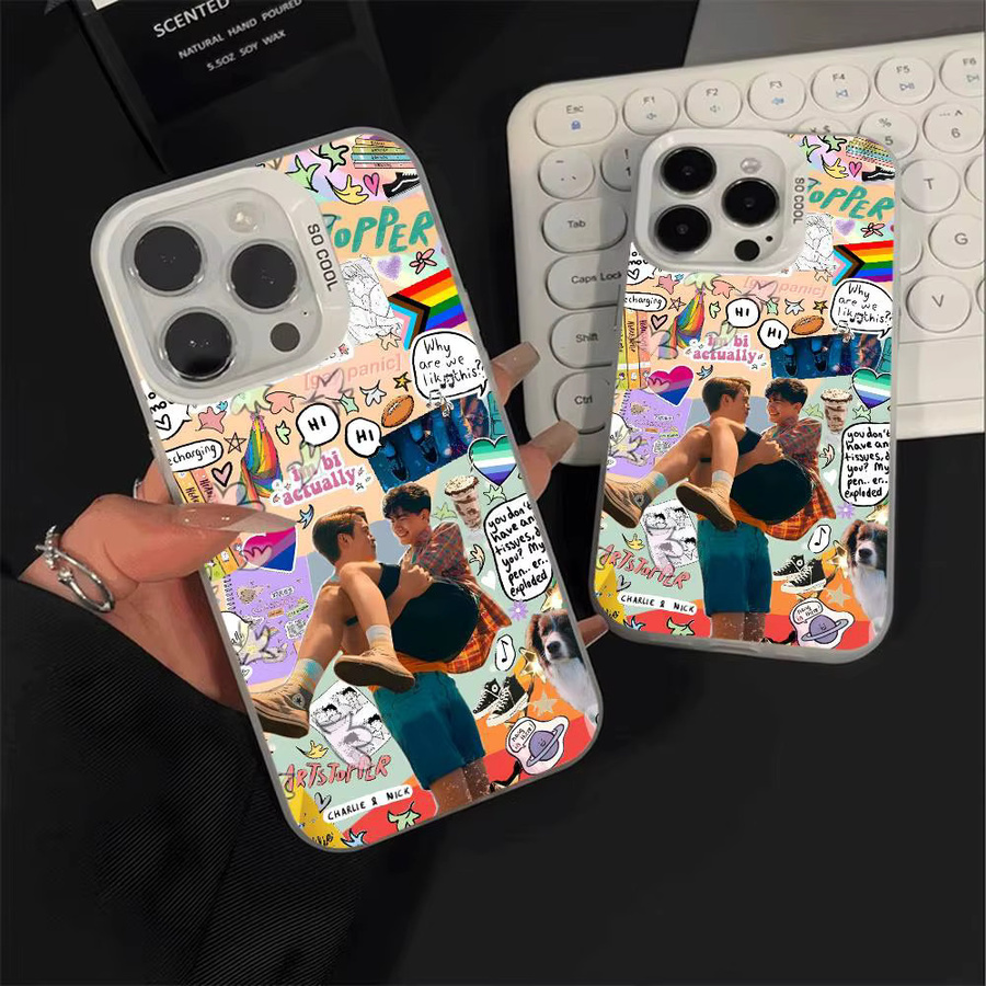 Stoßfeste Heartstopper Handyhülle für iPhone 11 bis iPhone 17 Pro Max Plus in Silber - Bild 4