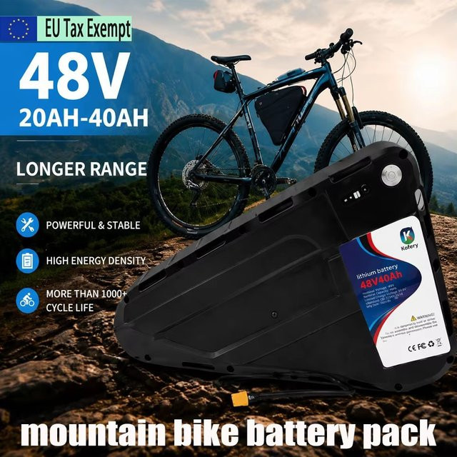 LG Lithium-Ionen-Akku für Elektrofahrräder in Schwarz, 48V/52V mit 20Ah-40Ah und 50A BMS für 500W-3000W Motoren, geeignet für Elektro-Mountainbikes - Bild 1