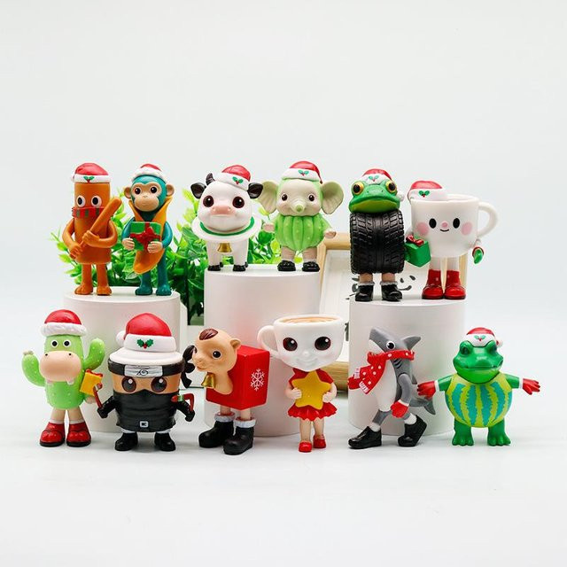 Fashnics Actionfigur Weihnachts PVC Modell 12-teiliges Set Bunt / Mehrfarbig - Bild 1