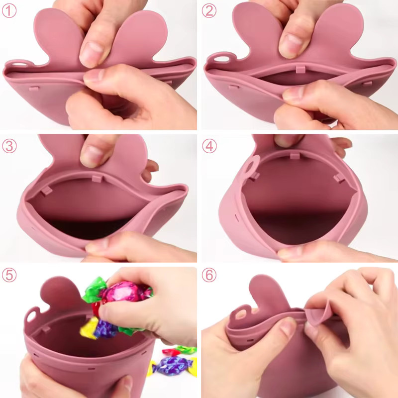 Wiederverwendbare Snack Box aus Silikon für Babys, auslaufsicher und gefrierschranktauglich - Bild 2
