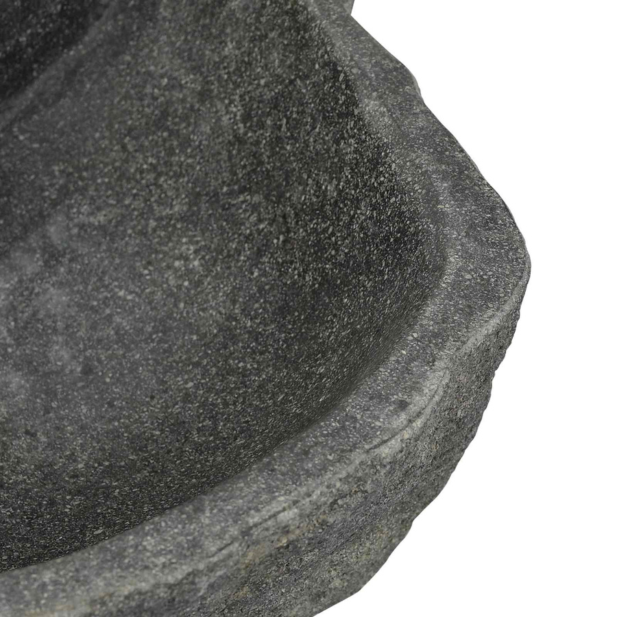 vidaXL Waschbecken in Grau Flussstein, B/T/H: 45 x 35 x 15 cm - Bild 9