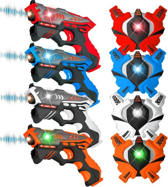 VATOS Team-Schießspiel, 4x Infrarot-Laser-Tag-Pistolen-Set, Blaster-Pistole - Bild 1