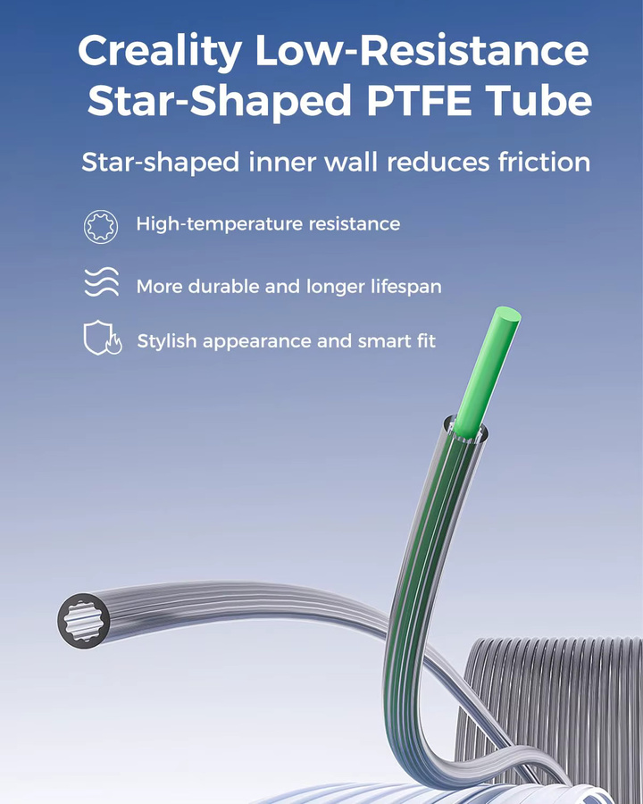Sternförmige PTFE-Schläuche für BambuLab AMS und Creality FDM 3D-Drucker, Außendurchmesser: 4 mm - Bild 2